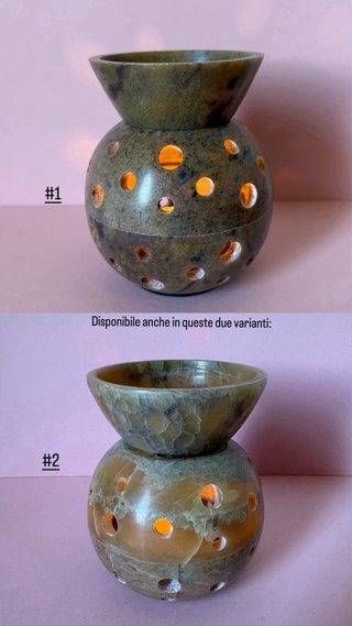 Bruciatore di essenze o bruciaincenso in steatite