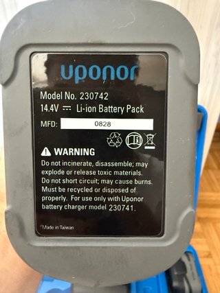 Expandidora Uponor ProPEX Q&E 14,4V con cargador