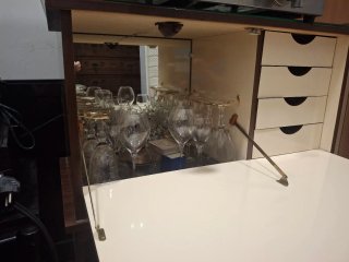 Mueble Bar y TV Madera y Cristal