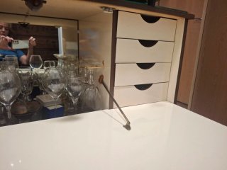 Mueble Bar y TV Madera y Cristal