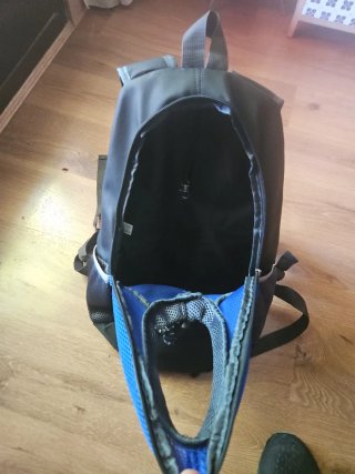 Mochila para Mascotas Negra y Azul