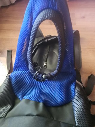 Mochila para Mascotas Negra y Azul