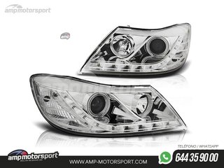 FAROS DELANTEROS OJOS DE ANGEL CCFL + LUZ DIURNA PARA SKODA OCTAVIA