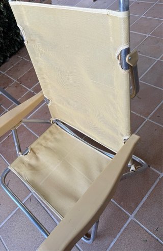 Silla de Playa Plegable Amarilla