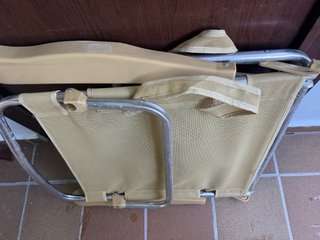 Silla de Playa Plegable Amarilla