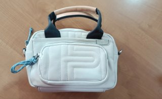 Bolso de mano pequeño Parfois beige y azul