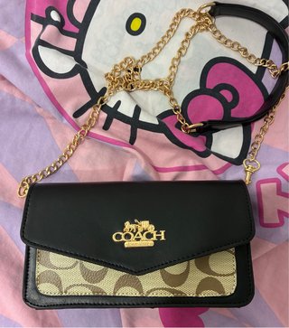 Bolso Coach Negro y Beige
