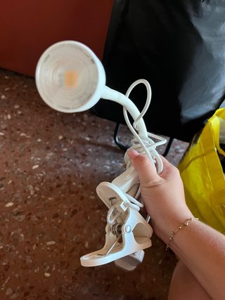 Lámpara de Pinza Pequeña Blanca