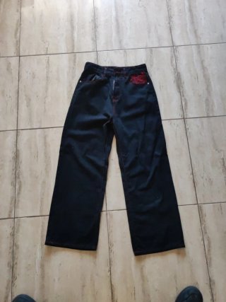 Pantalón Y2K Negro y Rojo