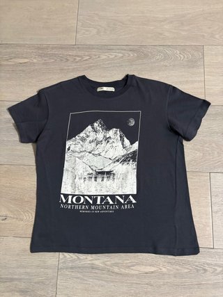 Camiseta Pull&Bear Gris Oscuro