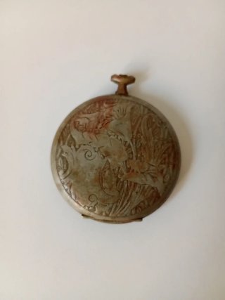 Reloj de Bolsillo con Relieve,plata