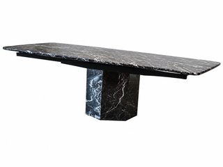 Mesa de mármol 166 y con las dos alas abiertas 240