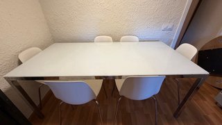 Pack 6 Sillas Ikea Leifarne Blancas cromo