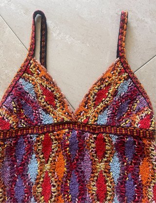Vestido Crochet Zara con Flecos