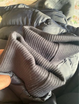 Giubbotto uomo blu con cappuccio