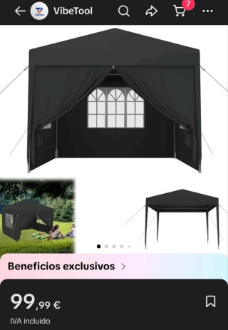 Pérgola VibeTool 3x3m Negra