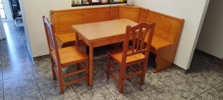 Muebles Comedor Pino + mueble rinconero con mesa