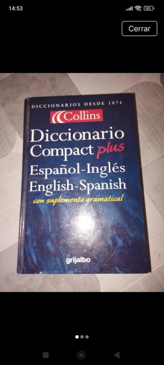 Collins diccionario inglés compact plus español...