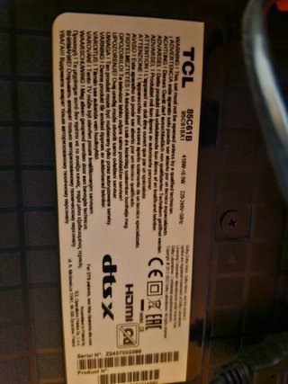 Smart TV TCL 85 Google TV