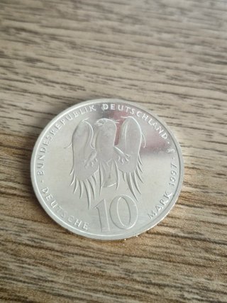 Moneda 10 Deutsche Mark Alemania 1997 Plata Proof