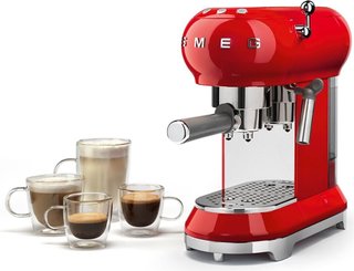 Cafetera Espresso Smeg ECF01 Roja