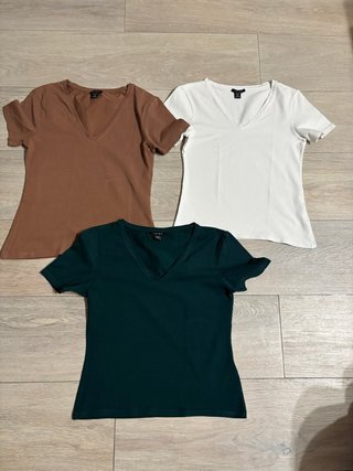 Set de 3 Camisetas Básicas Amisu