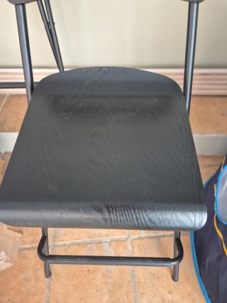 Set de 2 Taburetes Plegables Negros