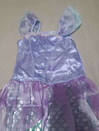 Disfraz Sirenita Ariel Morado y Verde talla 1