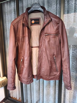 Chaqueta de piel Gora Diseño marrón hombre