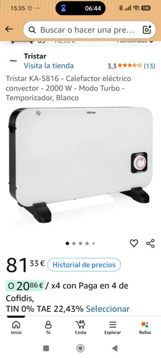 Convector Tristar KA-5816