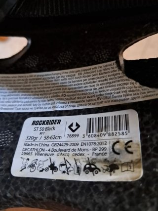 Casco de bicicleta Rockrider negro