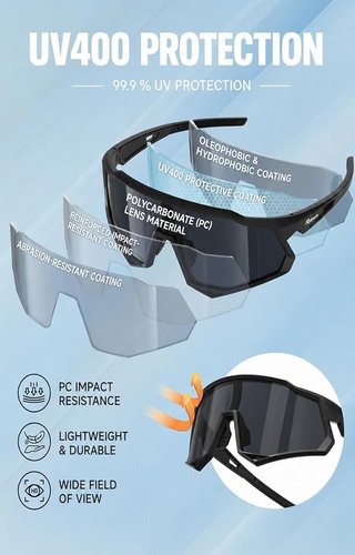 Gafas Ciclismo Robreda UV400 TR90 Ultraligeras