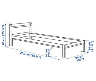 Cama madera pino 90x200 + somier