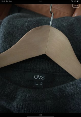 Maglione Ovs Grigio XL 100% lana
