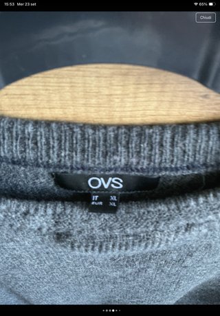 Maglione Ovs Grigio XL 100% lana