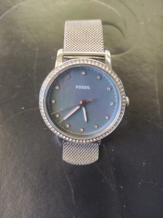 Reloj Fossil Mujer Esfera Azul y Plata