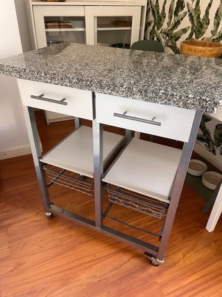 Carrito camarera de Cocina con Encimera de Granito