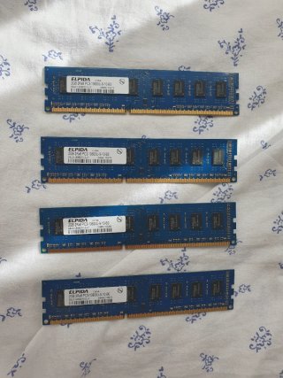 4 Módulos Memoria RAM DDR3 8GB (2GB c/u)