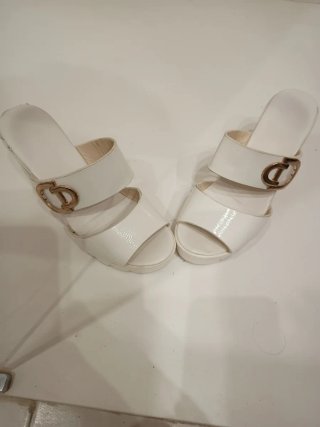 Sandalias de Tacón y Plataforma Blancas