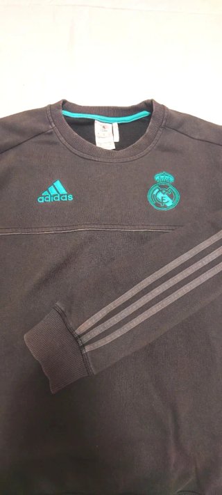 Sudadera Adidas Real Madrid Negra y Turquesa
