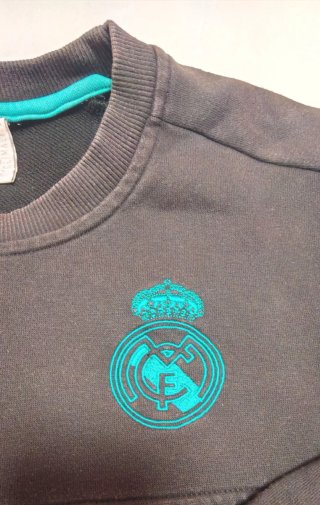 Sudadera Adidas Real Madrid Negra y Turquesa