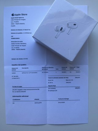 AirPods Pro 2 Con Fattura Senza Aprire