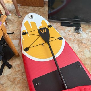 Tabla de Paddle Surf Hinchable Roja y Amarilla