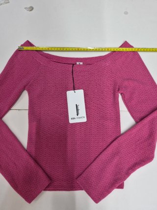 Camiseta Fucsia Escote Barco Fucsia - Talla UNI
