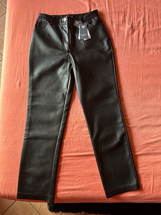 Pantaloni Guess ecopelle neri donna