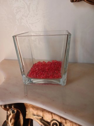 Vaso quadrato in vetro spesso