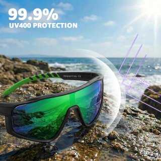 Gafas Ciclismo Polarizadas UV400 Verde