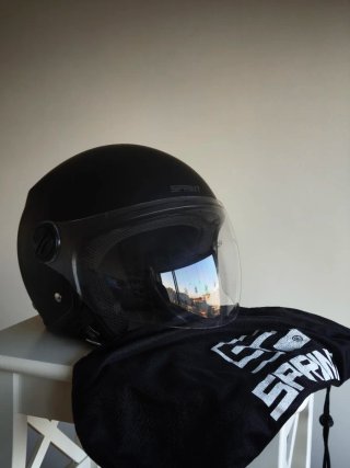 Capacete Jet Sprint Preto Mate