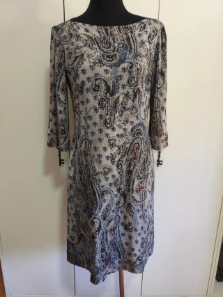 Vestido MIDI Estampado Gris