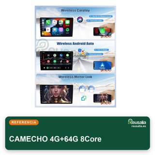 CAMECHO 4G+64G 8Core Radio coche Android 15 9''